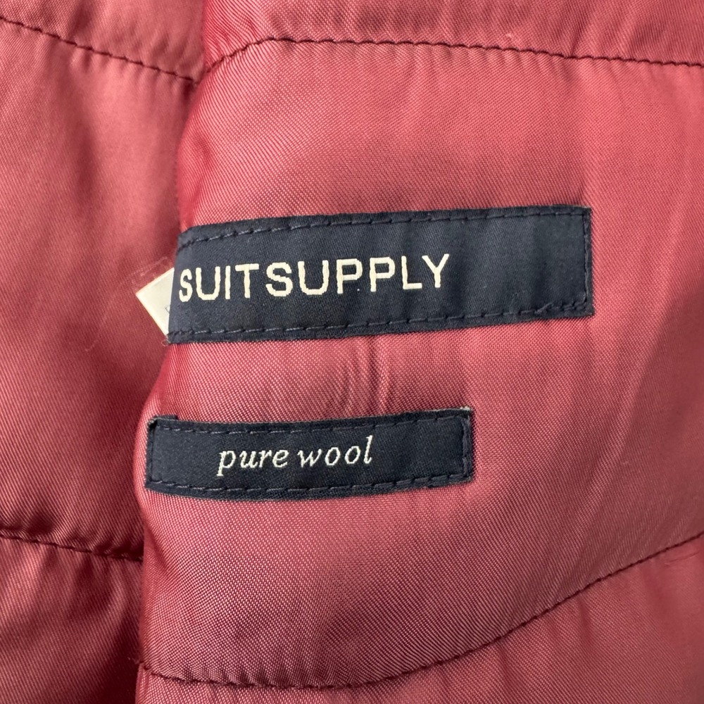 SuitSupply Chester Zip Vest Men L Brown Houndstooth Wool F.lli Ormezzano Italy - Picture 5 of 15